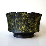 【雷土陶器鉢】クラシック釉薬ブラックカラー鉢 L　1