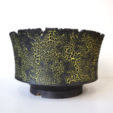 【雷土陶器鉢】クラシック釉薬ブラックカラー鉢 L　1