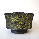 【雷土陶器鉢】クラシック釉薬ブラックカラー鉢 L　1