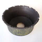 【雷土陶器鉢】クラシック釉薬ブラックカラー鉢 L　1