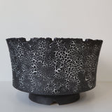 【雷土陶器鉢】クラシック釉薬ブラックカラー鉢 L　3