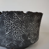 【雷土陶器鉢】クラシック釉薬ブラックカラー鉢 L　3