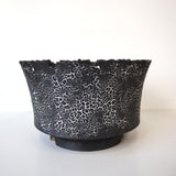 【雷土陶器鉢】クラシック釉薬ブラックカラー鉢 M　4