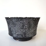 【雷土陶器鉢】クラシック釉薬ブラックカラー鉢 M　4