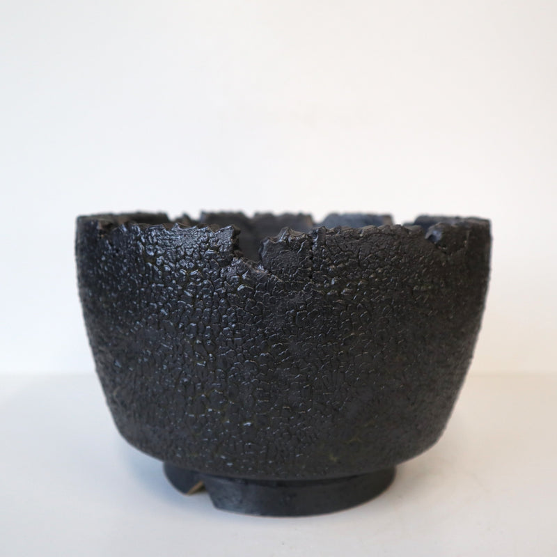 陶器 鉢 碗 手作り 釉薬 趣のある器 雷土陶器鉢】クラック釉薬 茶碗型大鉢 爬虫類系釉薬 – TaiShoDo ONLINE