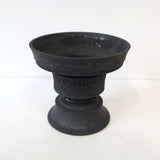 【雷土陶器鉢】輪郭鉢ブラック黒結晶釉薬クラシック（L）
