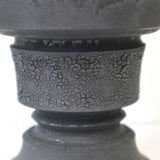 【雷土陶器鉢】輪郭鉢ブラック黒結晶釉薬クラシック (M)