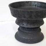 【雷土陶器鉢】輪郭鉢ブラック黒結晶釉薬クラシック (S)