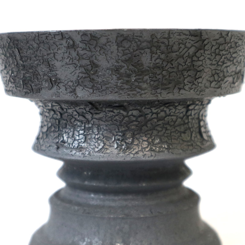 雷土　RAIDO CERAMICS　植木鉢　輪郭体　新品未使用 雷土陶器鉢】輪郭鉢ブラック黒結晶釉薬クラシック (S) – TaiShoDo