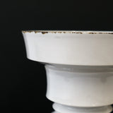 【雷土陶器鉢】輪郭鉢　磁気ホワイト (L)