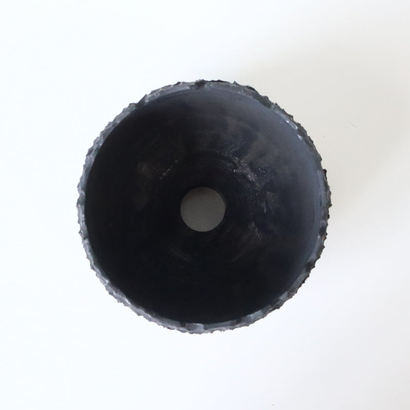 【雷土陶器鉢】密鉢 黒結晶釉薬 Mサイズ EC185
