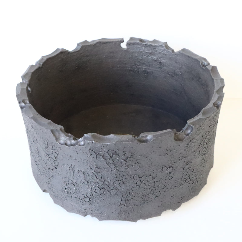 【雷土陶器鉢】山型ギザ鉢 クラシック釉薬 大鉢 EC169