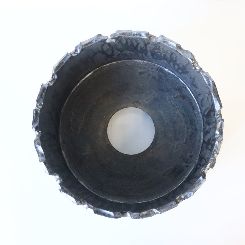 【雷土陶器鉢】山型ギザ鉢 雷釉薬 大鉢 EC171