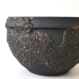 【かみ山陶器】金彩荒砂 丸