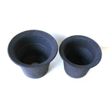 【かみ山陶器】黒釉ツバ広