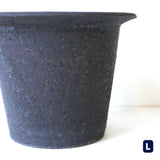 【かみ山陶器】黒釉ツバ広