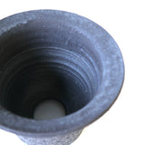 【かみ山陶器】黒釉ツバ広