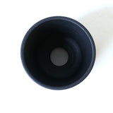 【かみ山陶器】黒釉マット中浅
