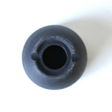 【かみ山陶器】黒釉マット丸